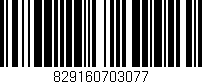 Código de barras (EAN, GTIN, SKU, ISBN): '829160703077'