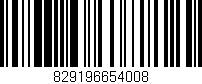 Código de barras (EAN, GTIN, SKU, ISBN): '829196654008'