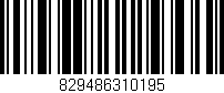 Código de barras (EAN, GTIN, SKU, ISBN): '829486310195'