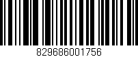 Código de barras (EAN, GTIN, SKU, ISBN): '829686001756'