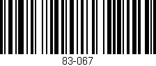 Código de barras (EAN, GTIN, SKU, ISBN): '83-067'