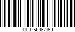 Código de barras (EAN, GTIN, SKU, ISBN): '8300758867859'