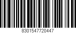 Código de barras (EAN, GTIN, SKU, ISBN): '8301547720447'
