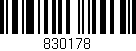 Código de barras (EAN, GTIN, SKU, ISBN): '830178'