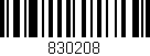 Código de barras (EAN, GTIN, SKU, ISBN): '830208'