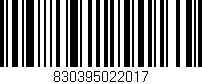 Código de barras (EAN, GTIN, SKU, ISBN): '830395022017'