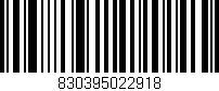 Código de barras (EAN, GTIN, SKU, ISBN): '830395022918'