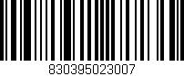 Código de barras (EAN, GTIN, SKU, ISBN): '830395023007'