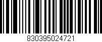 Código de barras (EAN, GTIN, SKU, ISBN): '830395024721'