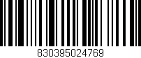 Código de barras (EAN, GTIN, SKU, ISBN): '830395024769'