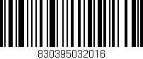 Código de barras (EAN, GTIN, SKU, ISBN): '830395032016'