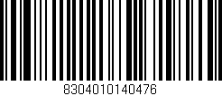 Código de barras (EAN, GTIN, SKU, ISBN): '8304010140476'
