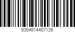 Código de barras (EAN, GTIN, SKU, ISBN): '8304814407126'