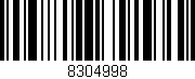 Código de barras (EAN, GTIN, SKU, ISBN): '8304998'