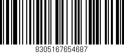 Código de barras (EAN, GTIN, SKU, ISBN): '8305167654687'