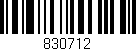 Código de barras (EAN, GTIN, SKU, ISBN): '830712'