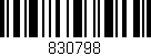 Código de barras (EAN, GTIN, SKU, ISBN): '830798'