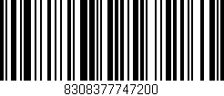 Código de barras (EAN, GTIN, SKU, ISBN): '8308377747200'