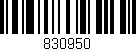 Código de barras (EAN, GTIN, SKU, ISBN): '830950'