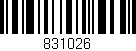 Código de barras (EAN, GTIN, SKU, ISBN): '831026'