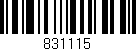 Código de barras (EAN, GTIN, SKU, ISBN): '831115'