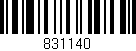 Código de barras (EAN, GTIN, SKU, ISBN): '831140'