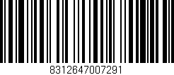 Código de barras (EAN, GTIN, SKU, ISBN): '8312647007291'