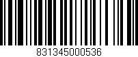Código de barras (EAN, GTIN, SKU, ISBN): '831345000536'