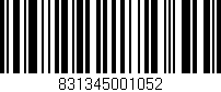 Código de barras (EAN, GTIN, SKU, ISBN): '831345001052'