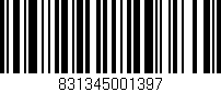 Código de barras (EAN, GTIN, SKU, ISBN): '831345001397'