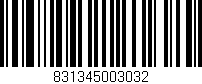 Código de barras (EAN, GTIN, SKU, ISBN): '831345003032'