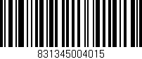 Código de barras (EAN, GTIN, SKU, ISBN): '831345004015'