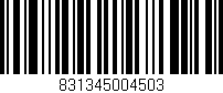 Código de barras (EAN, GTIN, SKU, ISBN): '831345004503'