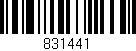 Código de barras (EAN, GTIN, SKU, ISBN): '831441'