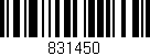 Código de barras (EAN, GTIN, SKU, ISBN): '831450'