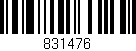 Código de barras (EAN, GTIN, SKU, ISBN): '831476'
