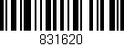 Código de barras (EAN, GTIN, SKU, ISBN): '831620'