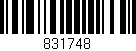 Código de barras (EAN, GTIN, SKU, ISBN): '831748'