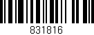 Código de barras (EAN, GTIN, SKU, ISBN): '831816'