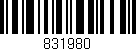 Código de barras (EAN, GTIN, SKU, ISBN): '831980'