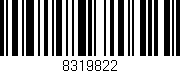 Código de barras (EAN, GTIN, SKU, ISBN): '8319822'