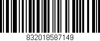 Código de barras (EAN, GTIN, SKU, ISBN): '832018587149'