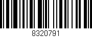 Código de barras (EAN, GTIN, SKU, ISBN): '8320791'