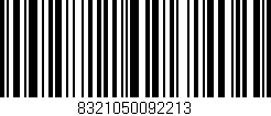Código de barras (EAN, GTIN, SKU, ISBN): '8321050092213'