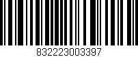 Código de barras (EAN, GTIN, SKU, ISBN): '832223003397'