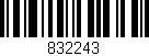Código de barras (EAN, GTIN, SKU, ISBN): '832243'