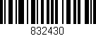 Código de barras (EAN, GTIN, SKU, ISBN): '832430'