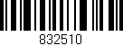 Código de barras (EAN, GTIN, SKU, ISBN): '832510'
