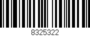 Código de barras (EAN, GTIN, SKU, ISBN): '8325322'