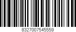 Código de barras (EAN, GTIN, SKU, ISBN): '8327007545559'